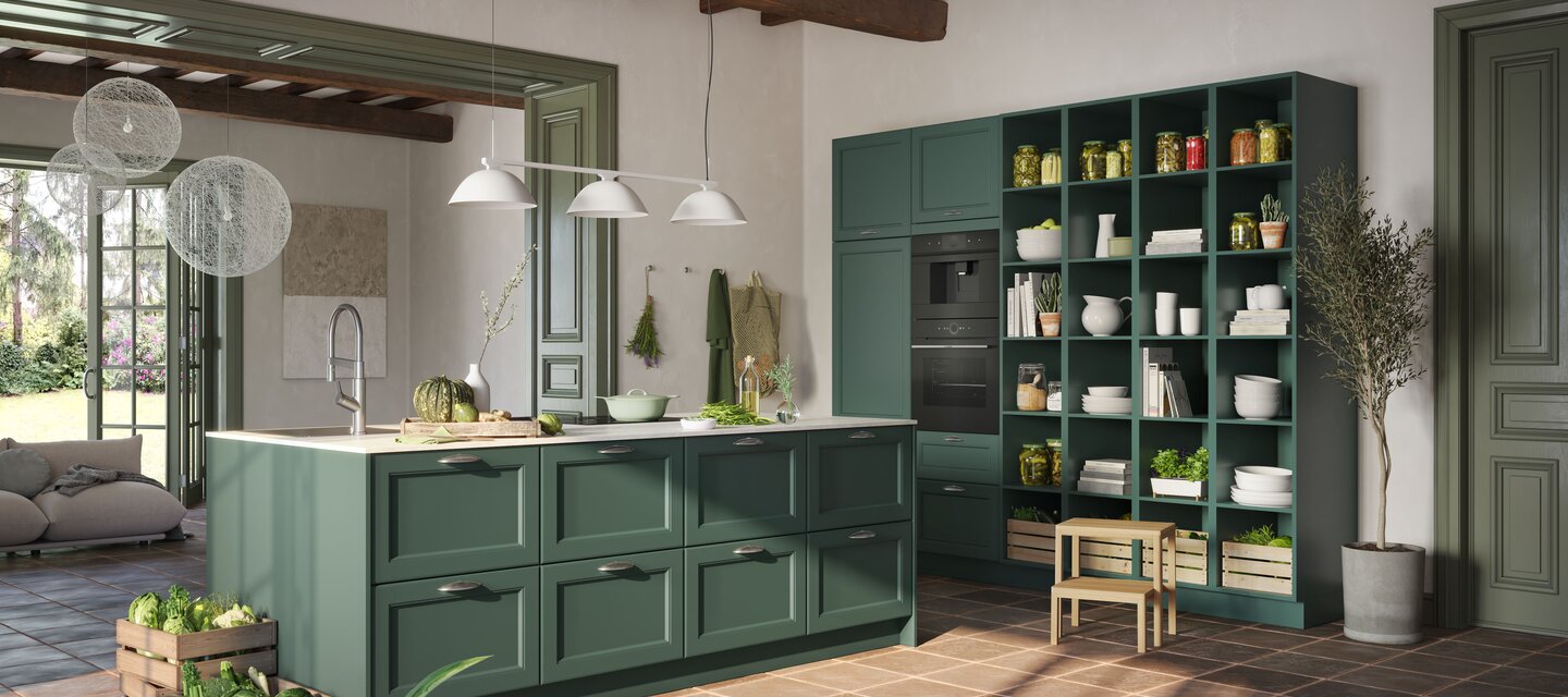 Black green seidenmatt
